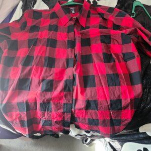 Buffalo plaid blouse